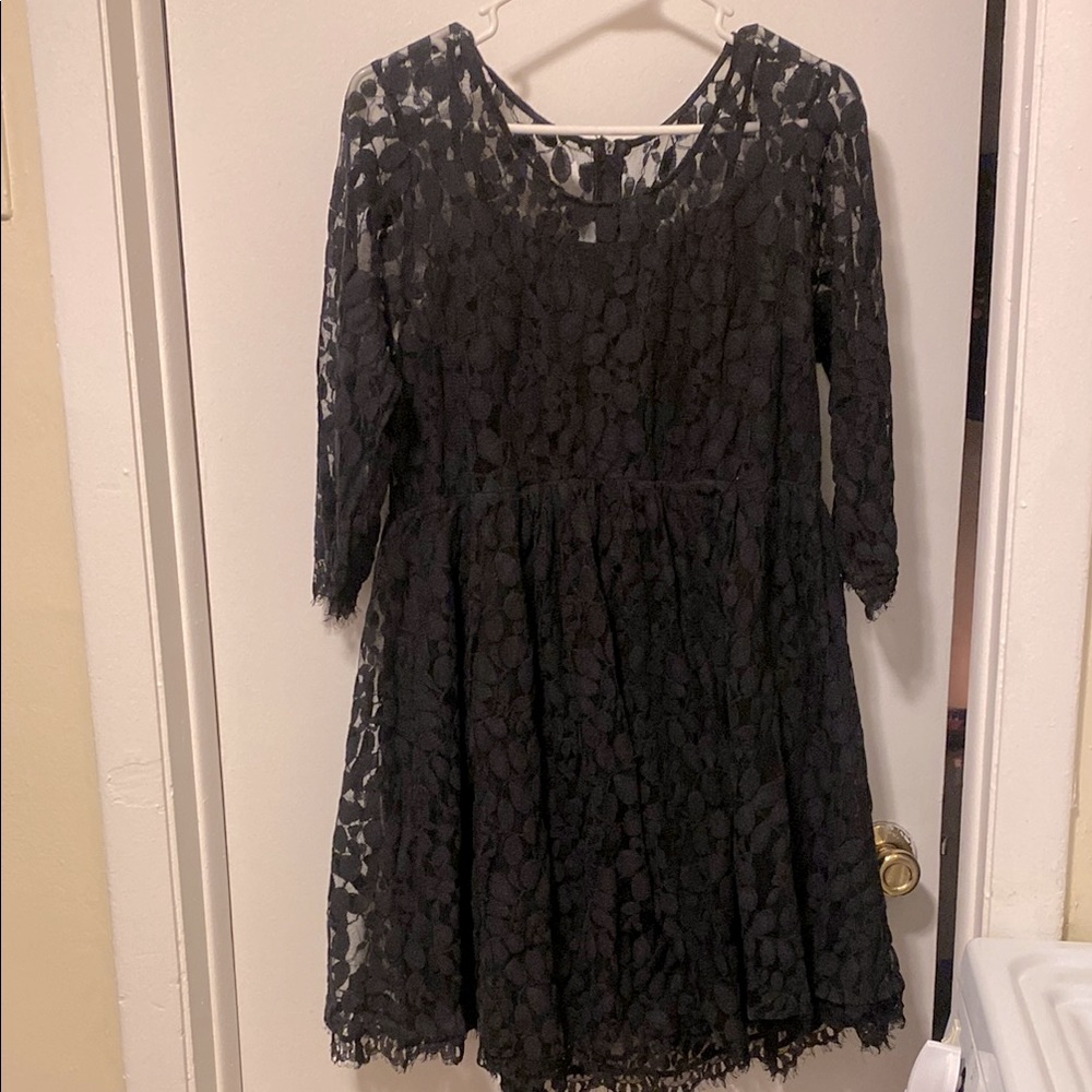 Elegant Black Lace Kids Dress